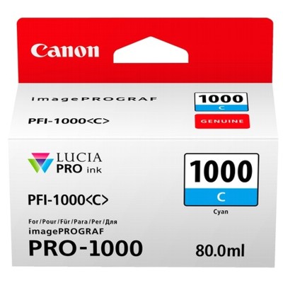 Tusz Oryginalny Canon PFI-1000C (0547C001) (Błękitny)