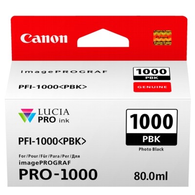 Tusz Oryginalny Canon PFI-1000PBK (0546C001) (Czarny Foto)