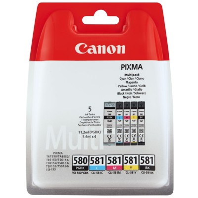 Tusze Oryginalne Canon PGI-580/CLI-581  CMYK (2078C005) (komplet)